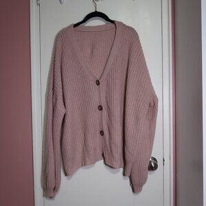 SHEIN Essnce Plus Button Up Drop Shoulder Cardigan